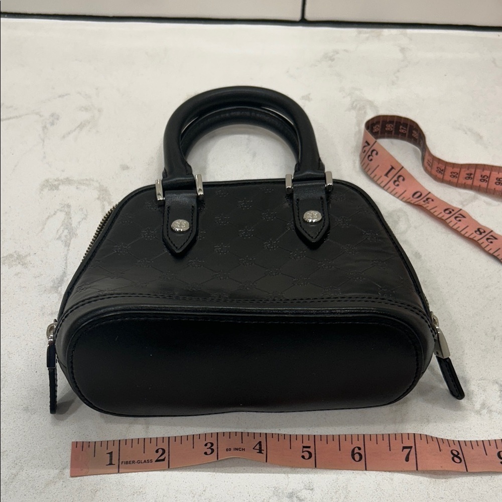 Brooks‎ Brothers Leather Elegant Black Handbag Preppy Minimalist Old Money - Picture 13 of 14